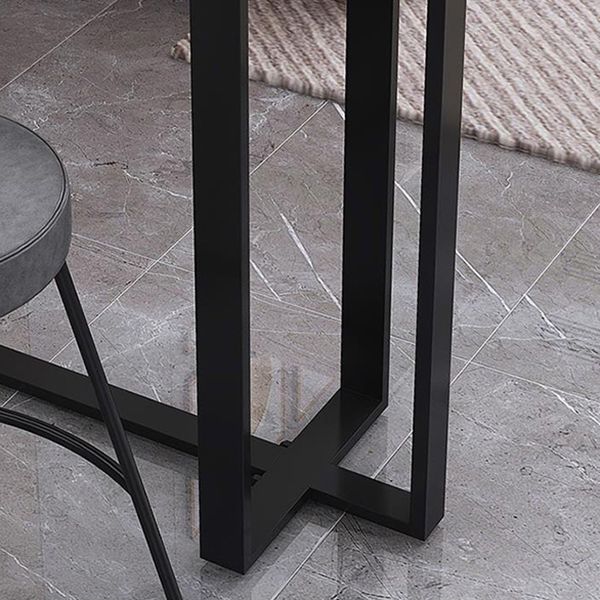 Modern Style Stone Bar Dining Table Rectangle Bar Table in White Clearhalo 'Bar Furniture' 'Bar Tables' 'bar_tables' 'furn' 'furn_bar_tables' 'Furniture' 'Kitchen & Dining Furniture' 1200x1200_982616d3-8108-4223-bb14-3ce959f4a415