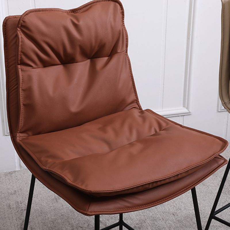 Modern Backrest Armless Counter Stool Steel Cafe Bar Stool with Leather Cushion Clearhalo 'Bar Furniture' 'Bar Stools' 'bar_stools' 'furn' 'furn_bar_stools' 'furniture_bar_stools' 'Kitchen & Dining Furniture' 'kitchen&dining_furn' 'kitchen' 'kitchen_furn' Furniture' 1200x1200_98262a6a-804a-43bf-9c0f-64e9a5c15ab9