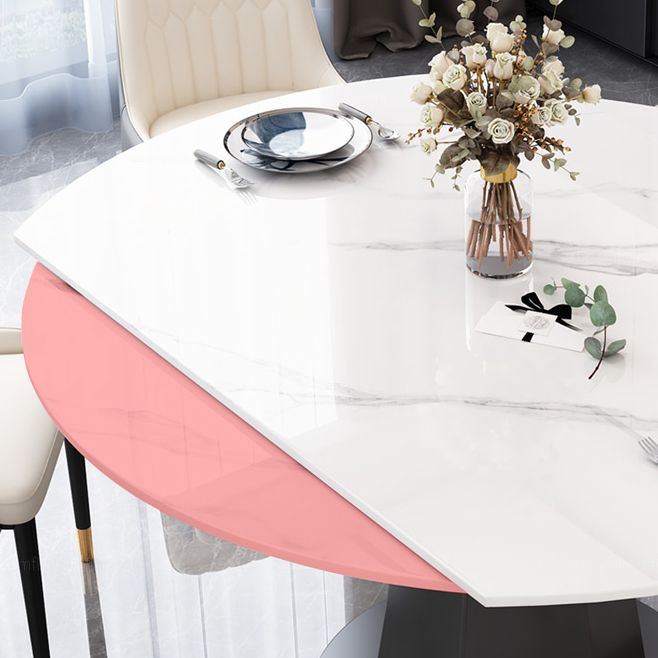 Modern Sintered Stone Dining Table Drop-Leaf Dinner Table for Dining Room