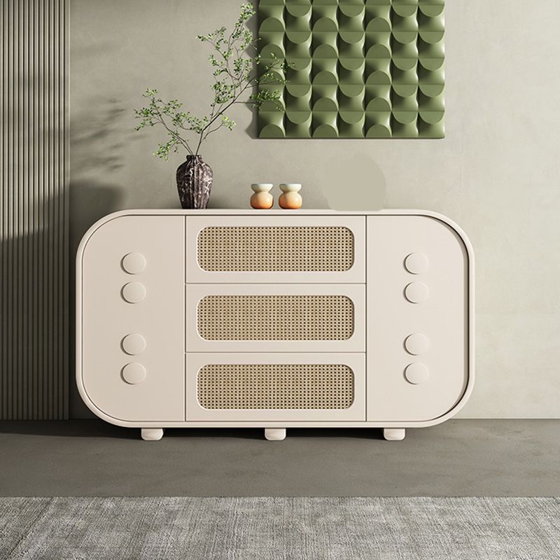 Mobile moderno armadio latestino di stoccaggio in legno con cassetti e porta