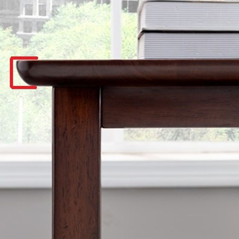 Tabla lateral de acento cuadrado de nogal 21.65 "/23.62" H Madera 4 Pats Table lateral