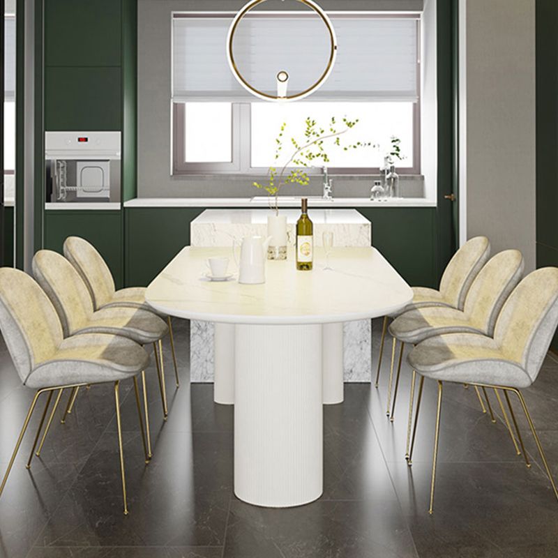 Metal Contemporary Free Form Table Sintered Stone Table for Dining Room Clearhalo ' dining_table' 'Dining Tables & Seating' 'Dining Tables' 'Furniture' 'furniture_dining_table' 'Kitchen & Dining Furniture' 'kitchen&dining_furn' 'kitchen' 'kitchen_dining_table' 1200x1200_9828ccee-9cce-43a3-99cc-e588942589d0