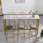 Glam 1/2/4/7-delige bartafelset Rechthoekige bartafel met metalen hoge krukken