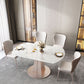 Modern 1/2/5/7 Pieces Dining Set Stone Collapsible Dining Table for Dining Room