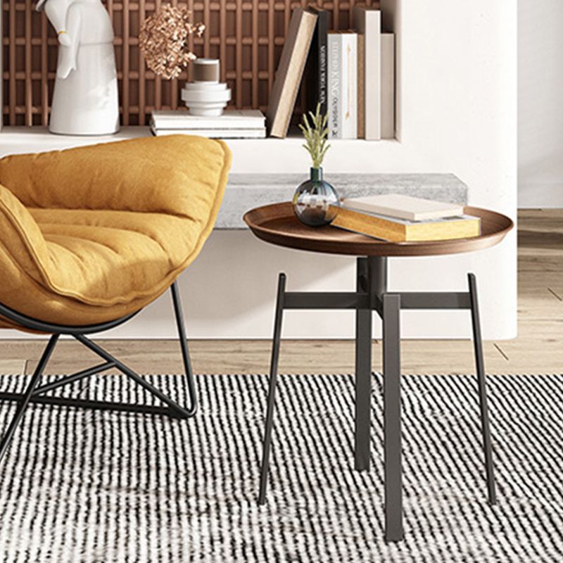 Tavolo laterale alto 19,68 pollici moderno tavolo laterale superiore del vassoio metallico