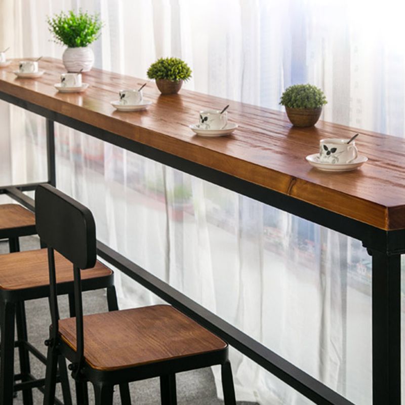Modern Style Bar Table Set 1/7 Pieces Rectangle Wood Counter Table with Stools Clearhalo 'Bar Furniture' 'furn' 'furn_home_bar_bar_sets' 'Furniture' 'Home Bars & Bar Sets' 'home_bar_bar_sets' 'Kitchen & Dining Furniture' 1200x1200_982e6f95-3a79-4325-9675-8d59f77b7a18