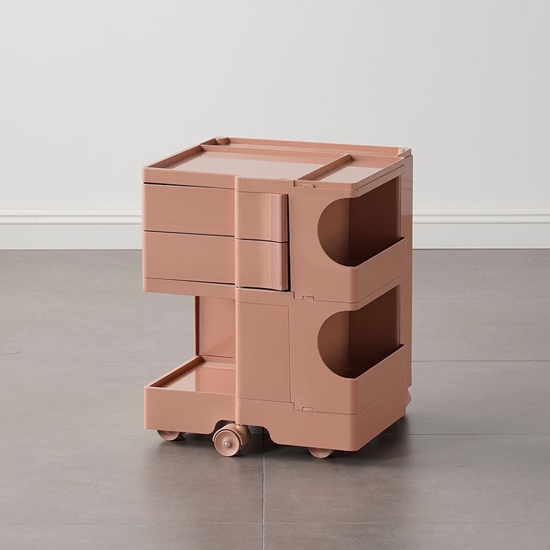 Comodino di metallo contemporaneo da 18 "comodini da tavolo ad ampio accento con cassetti