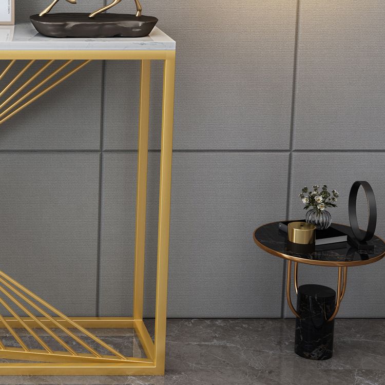 Tavolo accento console glam antico tavolo di divano console in marmo