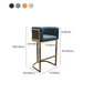 Glamstil Faux Leder Barstool Low Back Counter Barhocker für Küche