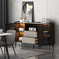 Sideboard di pietra della credenza a buffet moderna con armadi e cassetti