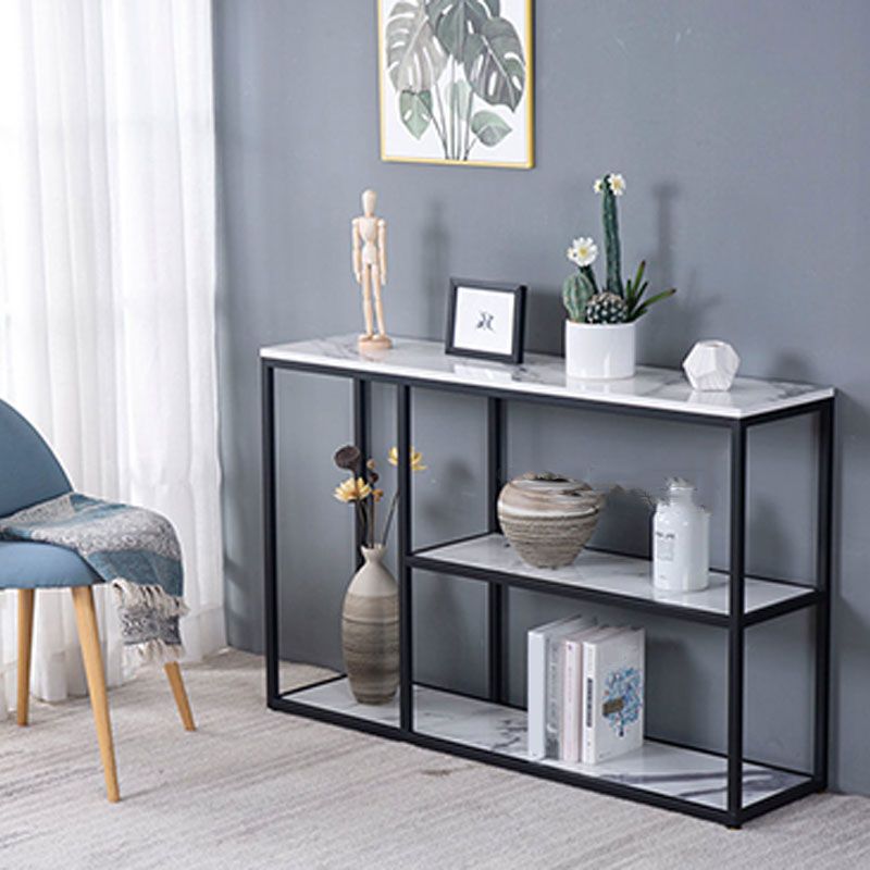12 "W Modern Marble Console Table Accento resistente al pavimento Resistente Tavolo per Hall