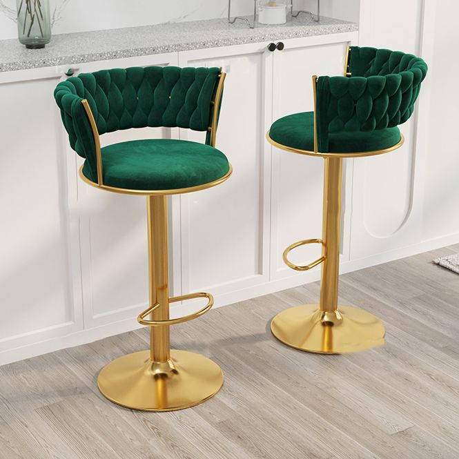 Modern Style Adjustable Backrest Counter Stool with Gold Base and Leather Cushion Clearhalo 'Bar Furniture' 'Bar Stools' 'bar_stools' 'furn' 'furn_bar_stools' 'Furniture' 'Kitchen & Dining Furniture' 1200x1200_98330956-f817-4786-93e7-b8cad7e3f758
