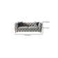 Tufted Contemporary Sofa in Gray 30.31 "High Tuxedo Arm Sofa