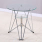 Modern Style Glass Kitchen Dining Table Round Table with Metal Base for Home Clearhalo ' dining_table' 'Dining Tables & Seating' 'Dining Tables' 'furn' 'furn_dining_table' 'Furniture' 'furniture_dining_table' 'Kitchen & Dining Furniture' 'kitchen&dining_furn' 'kitchen' 'kitchen_dining_table' 1200x1200_98365d9b-c0f7-4cd1-89d8-752507ce3def