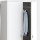 Contemporary Style Wardrobe Armoire White Color Steel Wardrobe Closet with Locks