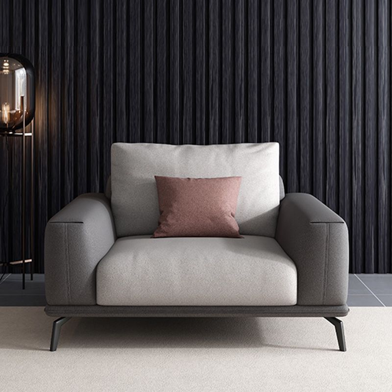 Sezionali posteriori del cuscino in pelle finto/divano con braccio quadrato per soggiorno