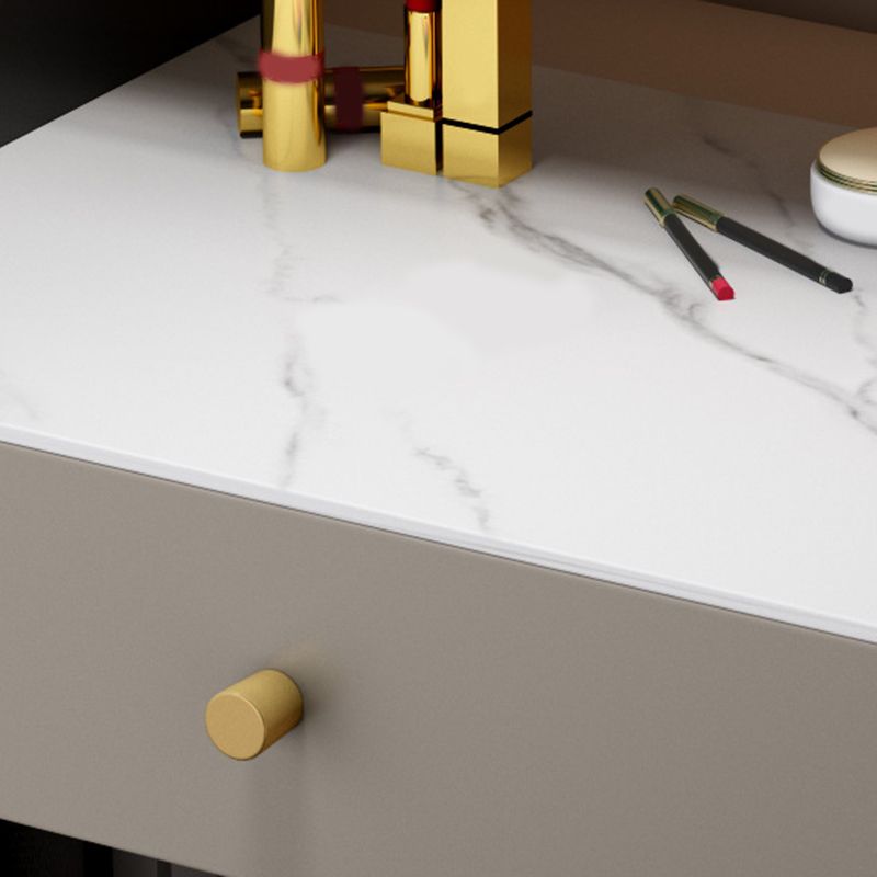 Tweedelige moderne gespiegelde ijdelheid set zwart/grijs gemanipuleerd houten dressoir