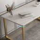 Bureau de bureau d'écriture rectangulaire Glam Bureau avec des jambes en métal