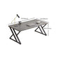 Scrivania da scrittura in pietra Sled Base Grey Writing Desk, alto 29,53 pollici