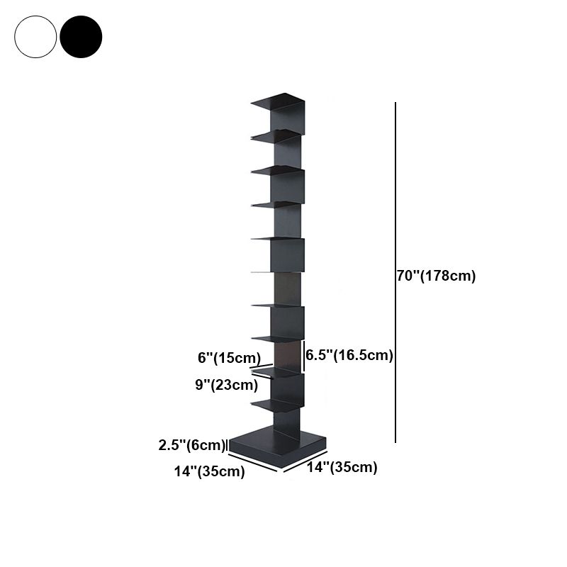 Contemporary Corner Bookshelf Closed Back Iron Vertical Bookcase Clearhalo 'Bookcases' 'furn' 'furn_bookcases' 'Furniture' 'furniture_bookcases' 'Office Furniture' 1200x1200_98394c7a-a9a2-44d6-a862-b43b91cf88f5