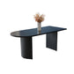 Free Form Double Pedestal Modern Dining Table Black Fixed Table of Wood Clearhalo 'Dining Tables & Seating' 'Dining Tables' 'dining_table' 'furn' 'furn_dining_table' 'Furniture' 'furniture_dining_table' 'Kitchen & Dining Furniture' 'kitchen' 'kitchen_dining_table' 1200x1200_983a1fe6-8332-4a24-9648-2237c3c89016