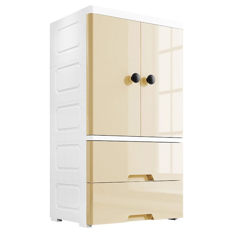 Armoire en plastique Style Teen Style Simple Rectangular Bedroom Armorage de garde-robe