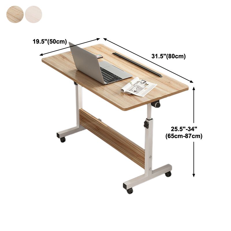 Wooden Contemporary Folding Desk Hight Adjustable Desk with Caster Wheels Clearhalo 'furn' 'furn_office_desk' 'Furniture' 'Office Desks' 'Office Furniture' 'office_desk' 1200x1200_983b666e-a1d2-4e90-8657-75d2309f0e20