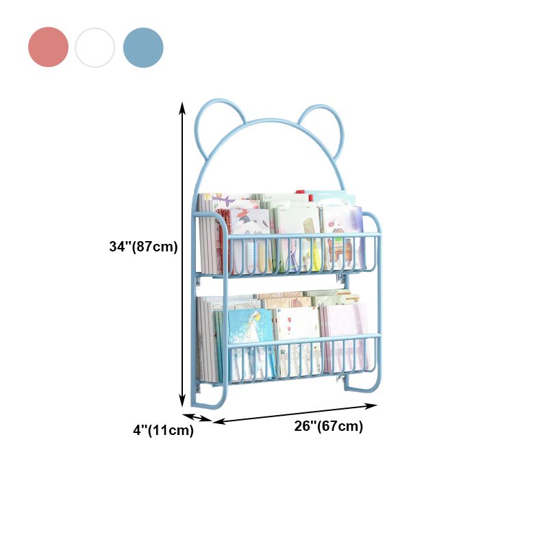 Contemporary Wall Mounted Bookshelf Metal Closed Back Bookcase for Home Clearhalo 'Bookcases' 'furn' 'furn_bookcases' 'Furniture' 'furniture_bookcases' 'Office Furniture' 1200x1200_983c1750-ba80-48c6-a2a8-fc90667f5f19