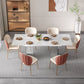Nordic Glam Style 1/4/5/7Pieces Dining Sintered Stone Dining Table Set for Kitchen Clearhalo 'Dining Room Sets' 'Dining Tables & Seating' 'dining_room_set' 'furn' 'furn_dining_room_set' 'Furniture' 'furniture_dining_room_set' 'Kitchen & Dining Furniture' 1200x1200_983c9e51-d514-4b90-ab86-796568a2fb40