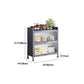 Modern Style Kitchen Server Glass Doors Metal Frame Server for Living Room Clearhalo 'buffet_sideboard' 'Buffets & Sideboards' 'furn' 'furn_buffet_sideboard' 'Furniture' 'furniture_buffet_sideboard' 'Kitchen & Dining Furniture' 1200x1200_983cb00c-ce38-4d51-98a1-3dab5fdf1936