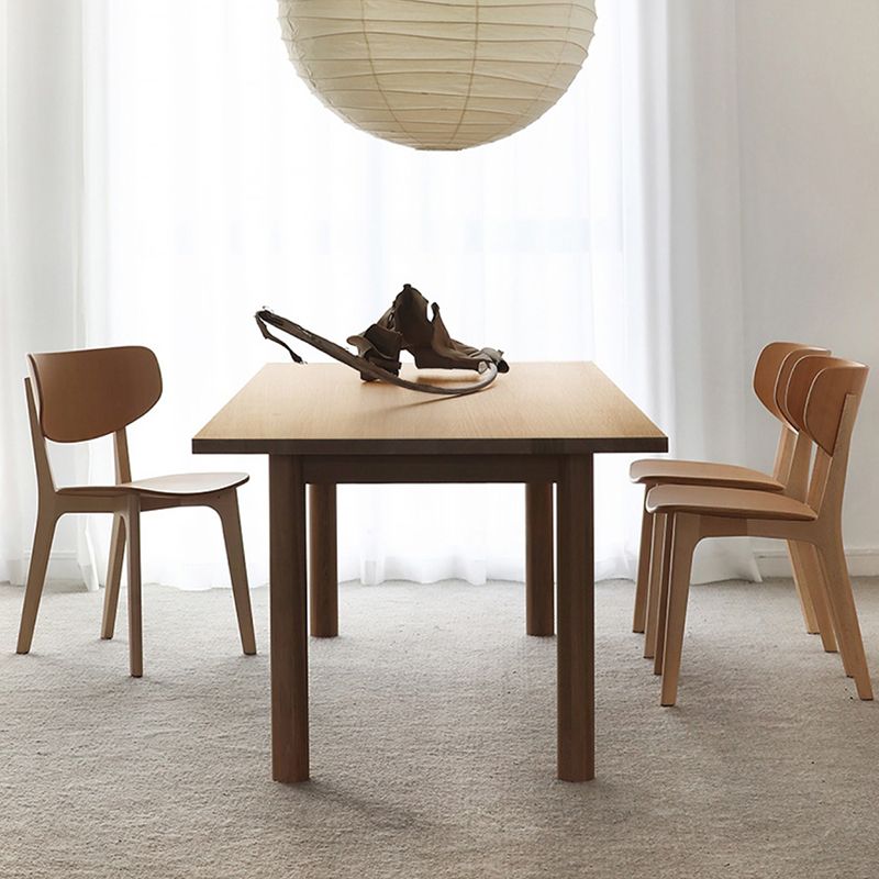 Medieval Modern Solid Wood Table Rectangular Wood Table with 4 Legs Clearhalo 'Dining Tables & Seating' 'Dining Tables' 'dining_table' 'furn' 'furn_dining_table' 'Furniture' 'Kitchen & Dining Furniture' 1200x1200_983cfb93-882d-430f-8381-fcf48e08c33e