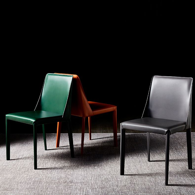 Leather Designer Style Home Chair Matte Finish Parsons Dining Side Chair Clearhalo ' kitchen&dining_furn' 'Dining Chairs' 'Dining Tables & Seating' 'dining_chair' 'furn' 'furn_dining_chair' 'Furniture' 'furniture_dining_chair' 'Kitchen & Dining Furniture' 'kitchen' 1200x1200_983d6869-48fd-4649-abeb-4a53cf81e4fb