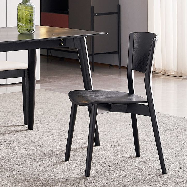 Wood Contemporary Side Dining Chairs with 4 Legs Dining Room Armless Chairs Clearhalo ' kitchen&dining_furn' 'Dining Chairs' 'Dining Tables & Seating' 'dining_chair' 'furn' 'furn_dining_chair' 'Furniture' 'furniture_dining_chair' 'Kitchen & Dining Furniture' 'kitchen' 1200x1200_98410d4d-9d66-49b9-acaa-37f42ceccc01