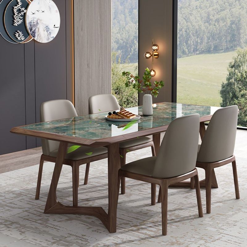 Designer Style 1/4/5/7 Pieces Dining Set Sintered Stone Dining Table with Leather Chairs Clearhalo 'Dining Room Sets' 'Dining Tables & Seating' 'dining_room_set' 'furn' 'furn_dining_room_set' 'Furniture' 'furniture_dining_room_set' 'Kitchen & Dining Furniture' 1200x1200_9842550d-dbac-4788-b21c-dd991bfcb508