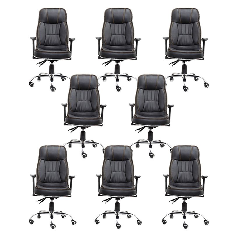 Black Contemporary Executive Chair Upholstered Managers Chair Clearhalo 'furn' 'furn_office_chair' 'Furniture' 'Office Chairs' 'Office Furniture' 'office_chair' 1200x1200_98425a3e-9d16-47e4-8310-523b030f2602
