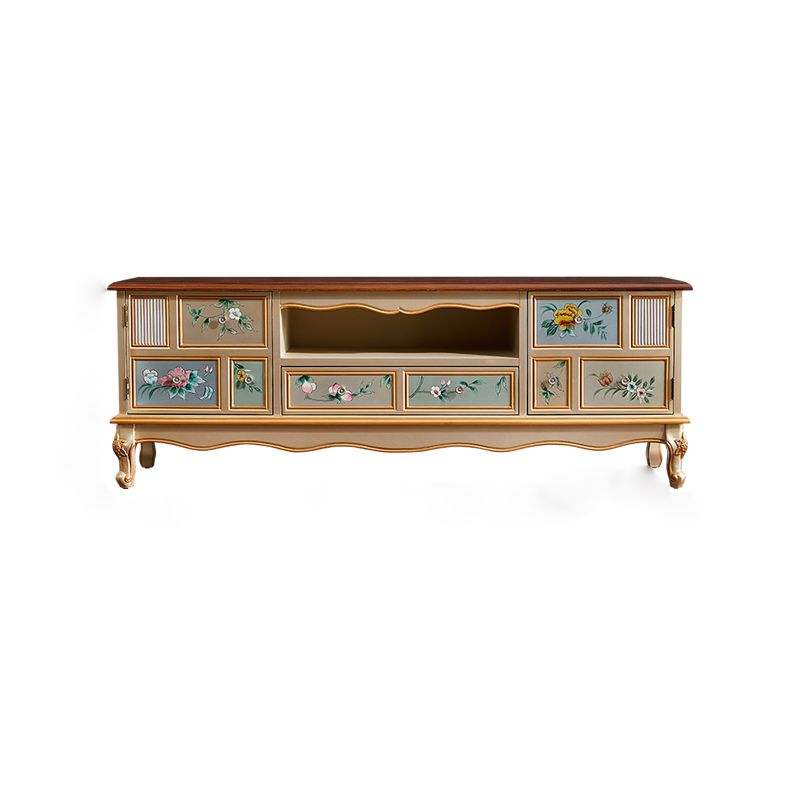 Wooden TV Media Console Glam Media Console TV Stand with 2 Drawers Clearhalo 'furn' 'furn_tv_stands_entertainment_centers' 'Furniture' 'Living Room Furniture' 'TV Stands & Entertainment Centers' 'TV Stands & Media Storage Furniture' 'tv_stands_entertainment_centers' 1200x1200_984333dd-693c-4971-8aac-e82e5acdc3be