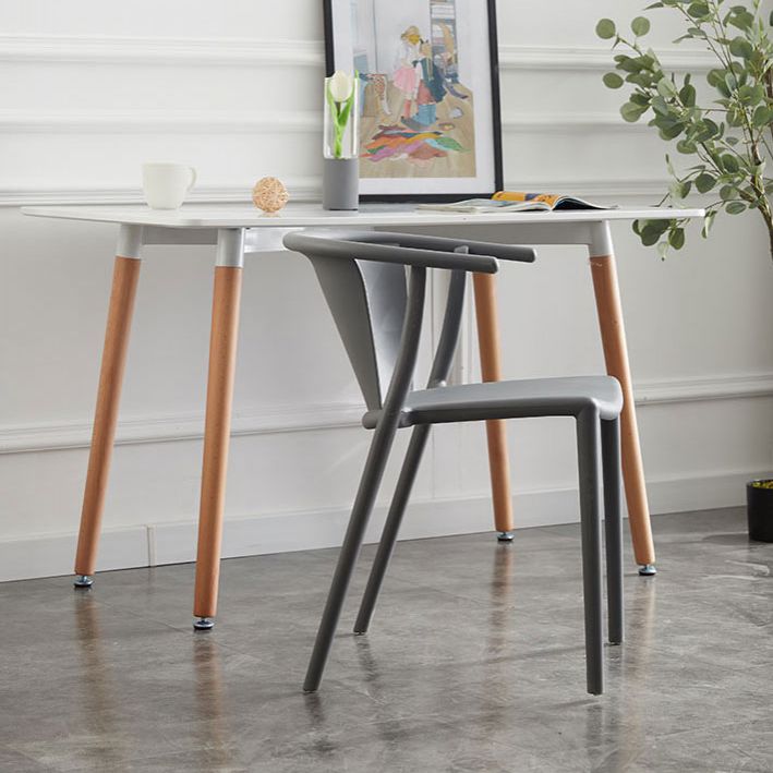 Multicolor Plastic Dining Armchair Contemporary Style Chair for Dining Room Clearhalo ' kitchen&dining_furn' 'Dining Chairs' 'Dining Tables & Seating' 'dining_chair' 'furn' 'furn_dining_chair' 'Furniture' 'furniture_dining_chair' 'Kitchen & Dining Furniture' 'kitchen' 1200x1200_9844ffc2-f35d-4217-a768-79085d9955ef