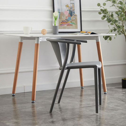 Multicolor Plastic Dining Armchair Contemporary Style Chair for Dining Room Clearhalo ' kitchen&dining_furn' 'Dining Chairs' 'Dining Tables & Seating' 'dining_chair' 'furn' 'furn_dining_chair' 'Furniture' 'furniture_dining_chair' 'Kitchen & Dining Furniture' 'kitchen' 1200x1200_9844ffc2-f35d-4217-a768-79085d9955ef