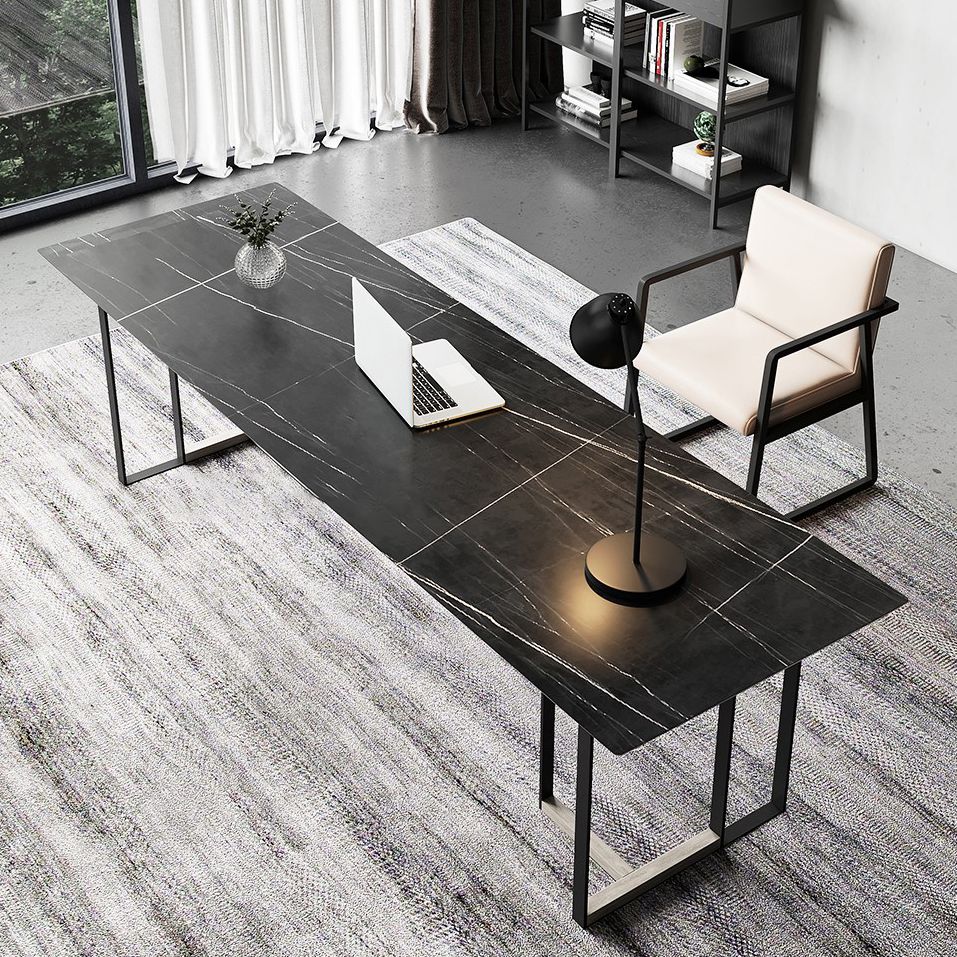 Home Office Sled Writing Desk Industrial Style Stone Writing Desk Clearhalo 'furn' 'furn_office_desk' 'Furniture' 'furniture_office_desk' 'Office Desks' 'Office Furniture' 'office_desk' 1200x1200_9845524b-af6b-461d-b5c7-26fe0e04fcd6