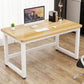 Rectangular Shaped Office Writing Table Wood in Natural with Metal Legs Clearhalo 'furn' 'furn_office_desk' 'Furniture' 'Office Desks' 'Office Furniture' 'office_desk' 1200x1200_98456c33-6d4d-4ceb-abcf-83a953bc056f