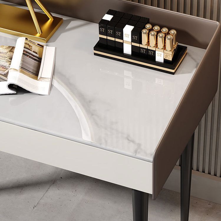 29,52 "altezza tavolo da trucco a 2 cassetti moderno sgabello da vanità in ardesia moderna