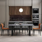 Simplicity Style Table Sintered Stone Rectangle Double Pedestal Base Dining Table for Home Clearhalo ' dining_table' 'Dining Tables & Seating' 'Dining Tables' 'furn' 'furn_dining_table' 'Furniture' 'furniture_dining_table' 'Kitchen & Dining Furniture' 'kitchen&dining_furn' 'kitchen' 'kitchen_dining_table' 1200x1200_98476b3f-a1d4-462e-816c-1c6f55887fcc