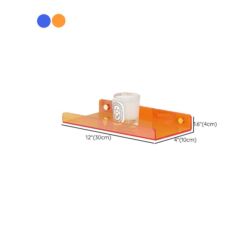 Eigentijdse muur gemonteerde boekenkast acrylboekplank voor woonkamer