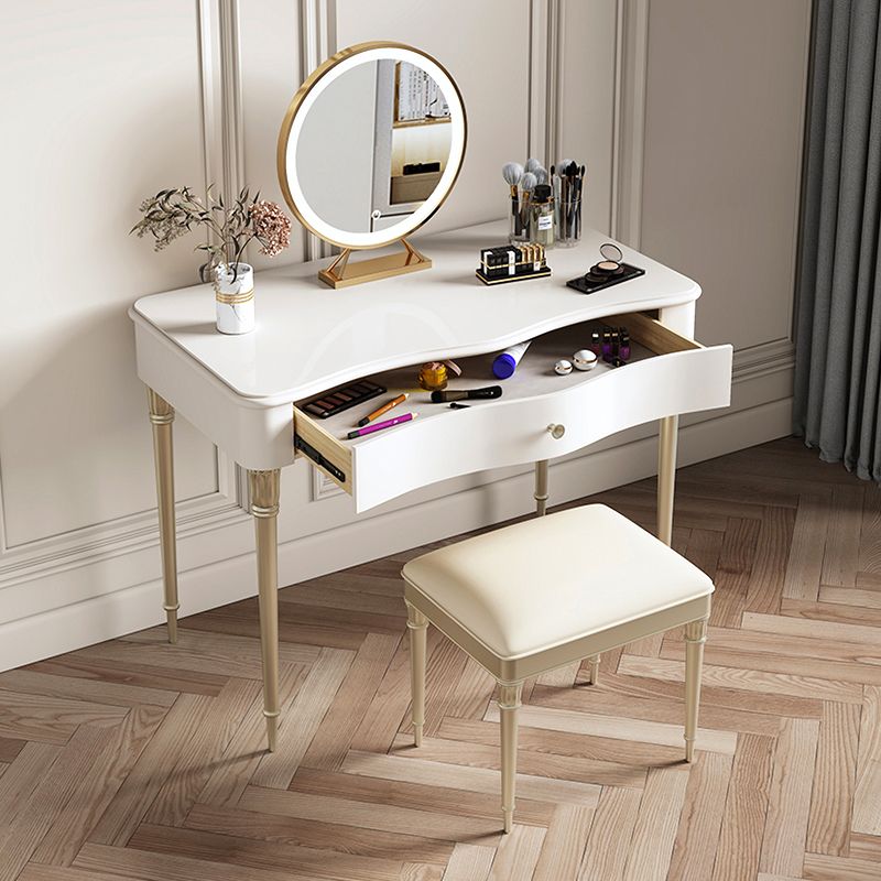 15 "brede glam make-up ijdelheid vaste houten kleedtafel met lade