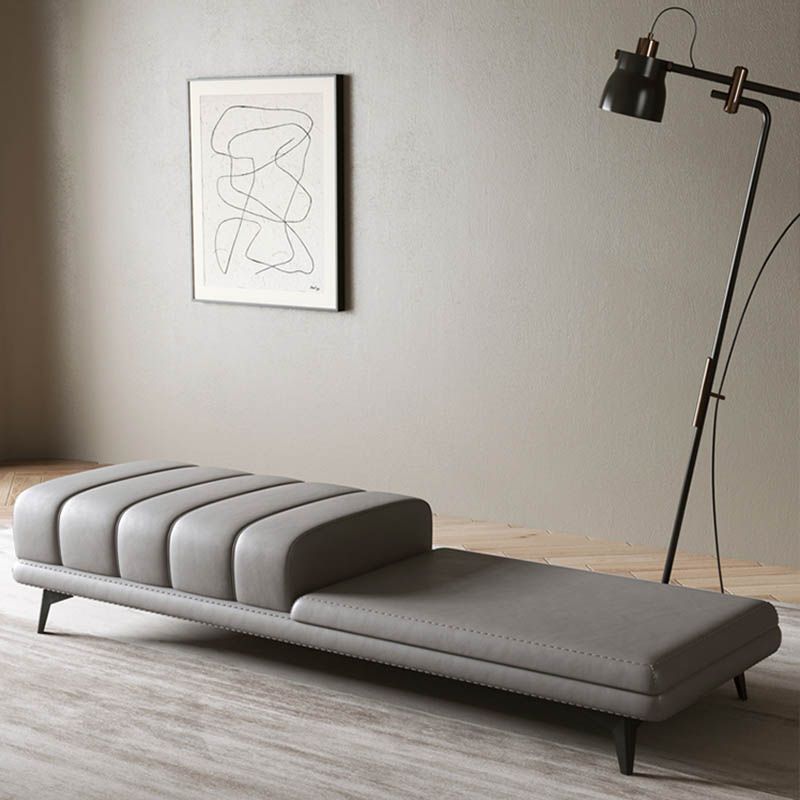 Modern Entryway Bench Rectangle Seating Bench with Upholstered and Metal Base Clearhalo 'Benches' 'Chairs & Seating' 'furn' 'furn_benches' 'Furniture' 'Living Room Furniture' 1200x1200_98491945-d668-4a9c-bb39-374846c5561f