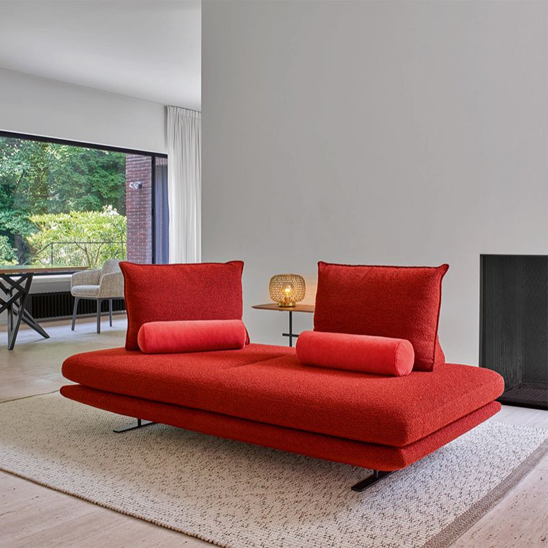Contemporary Upholstered Solid Color Chaise Chair with Metal Legs Clearhalo 'Chairs & Seating' 'Chaise Lounge' 'chaise_lounge' 'furn' 'furn_chaise_lounge' 'Furniture' 'Living Room Furniture' 1200x1200_984ac90d-095d-454c-836b-d9cb194f784d
