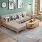 Nordic Stoffsofa Chaise Wohnzimmer Quadratarm Arm Kissen Sofa Bett