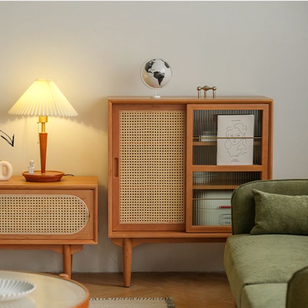 Server da pranzo moderno per scaffalature regolabili in legno in legno per soggiorno