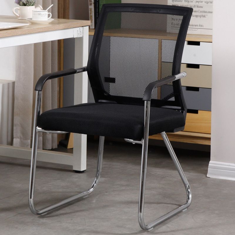 CorLiving Workspace Modern Office Chair Black Mid-Back Mesh Desk Chair Clearhalo 'furn' 'furn_office_chair' 'Furniture' 'Office Chairs' 'Office Furniture' 'office_chair' 1200x1200_984d0930-c091-4aaa-9645-cae7a8d0a256