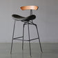 Industrial Style Counter Stool Faux Leather Counter-height Stool for Indoor